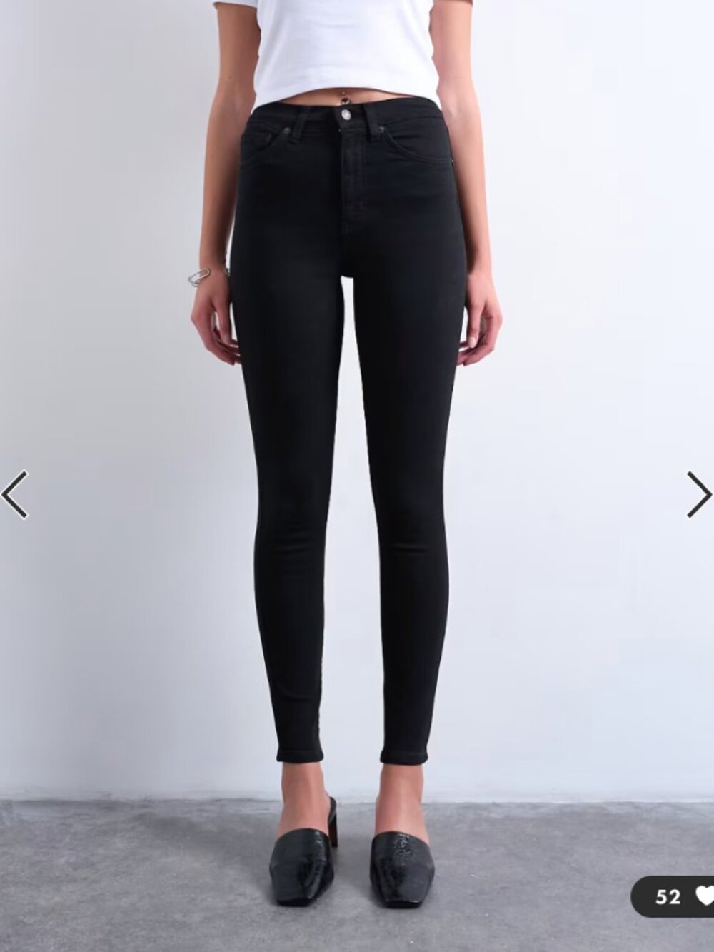 Topshop Jamie Black Skinny Jeans — W25 / L30